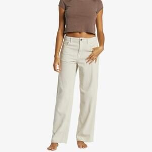 NWT Billabong Midtown Straight Leg Corduroy Pant Moonlight White Size 25